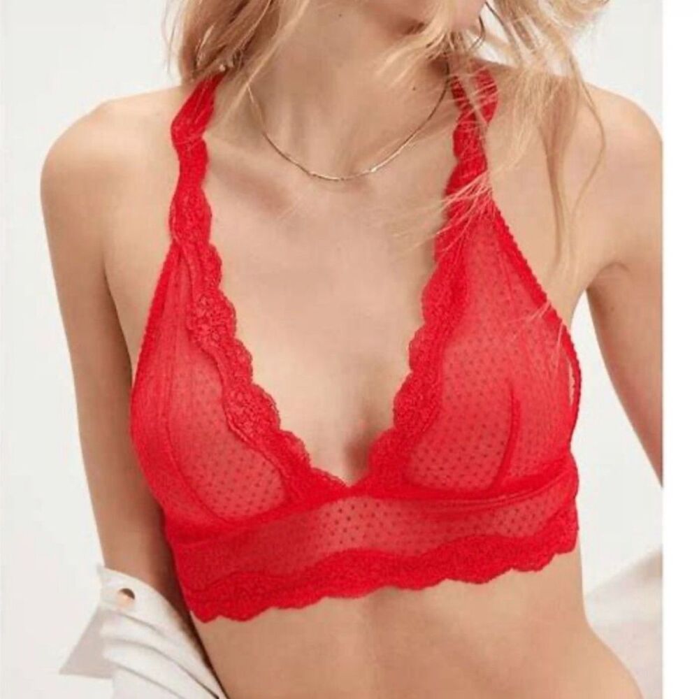 Intimately Free People NWT Midweek Longline Red Bra Size L
